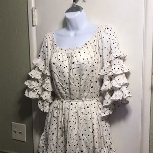 Chic AF Medium Ruffled Dress New Black/Creme